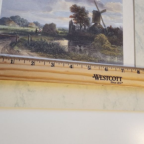 The Windmill Dutch Landscape Vintage Art Print Matted Royal Collect J. Ruysdael - Picture 4 of 8